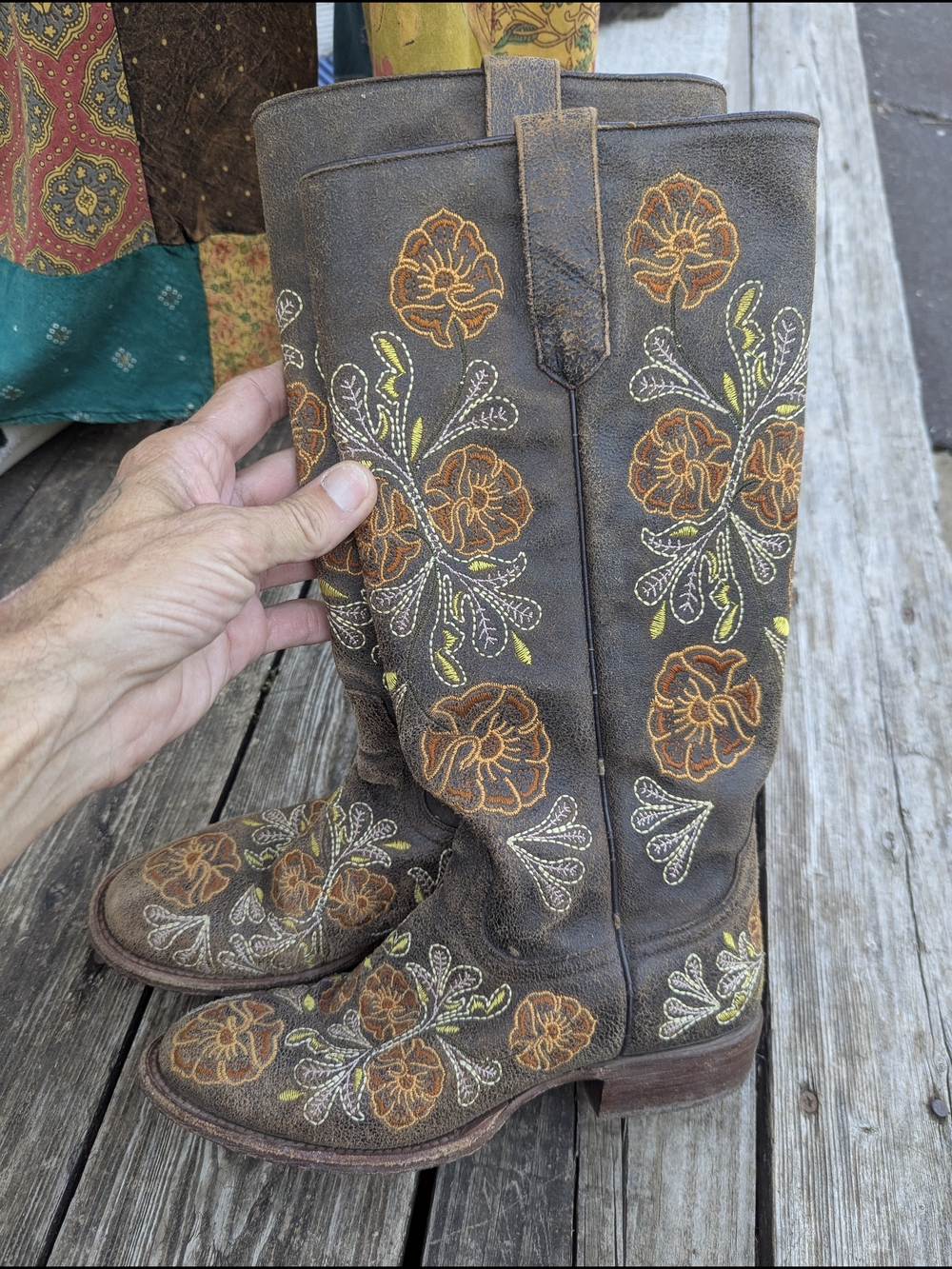 Macie Bean Embroidered Cowgirl Boots
